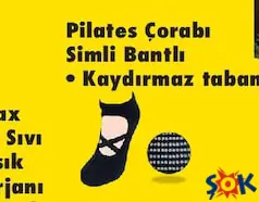 PİLATES ÇORABI SİMLİ BANTLI KAYDIRMAZ TABAN